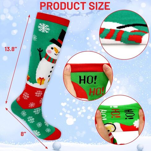Fancy Land 2 Pairs Christmas Knee High Socks for Women Men Xmas Gifts Costume Contest Party Supplies in Saudi Arabia