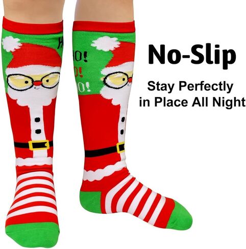 Fancy Land 2 Pairs Christmas Knee High Socks for Women Men Xmas Gifts Costume Contest Party Supplies in Saudi Arabia