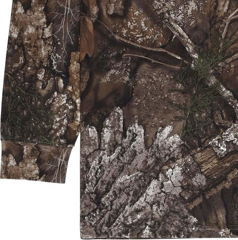 قميص صيد مموه بأكمام طويلة من Realtree للرجال | تي شيرت خارجي ماص للرطوبة بعامل حماية من أشعة الشمس بدرجة 30 in Kuwait