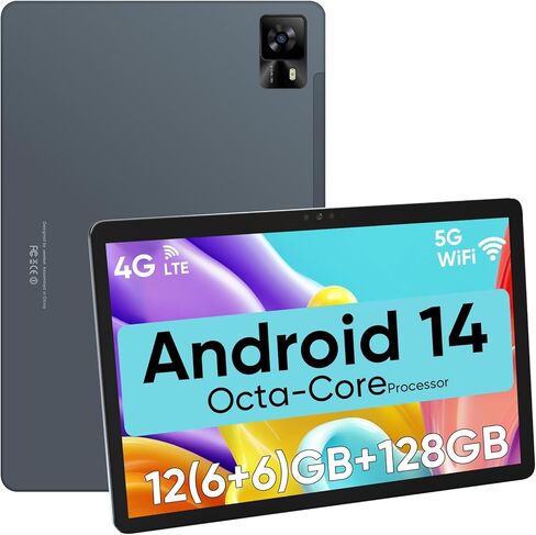 تابلت weelikeit Android 13 مقاس 10 بوصات، تابلت ثماني النواة، ذاكرة الوصول العشوائي 6 جيجا بايت، 128 جيجا بايت ذاكرة الوصول العشوائي، AX WiFi6 Android Tablet PC مع شاشة IPS 10.1 بوصة، كاميرا مزدوجة، BT5.0، 6000 مللي أمبير، أحدث جهاز لوحي - أزرق in Kuwait
