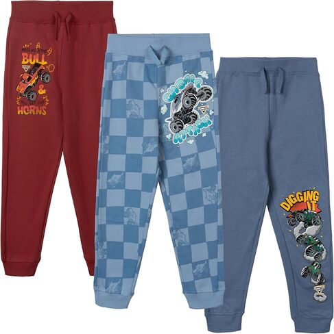 Monster Jam Fleece 3 Pack Jogger Pants Toddler to Big Kid Grave Digger El Toro Loco Megalodon in Saudi Arabia