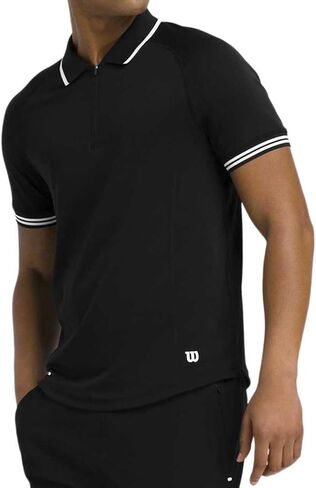 WILSON Player Seamless 2.0 Men's Tennis Polo - Black | Size L in Saudi Arabia