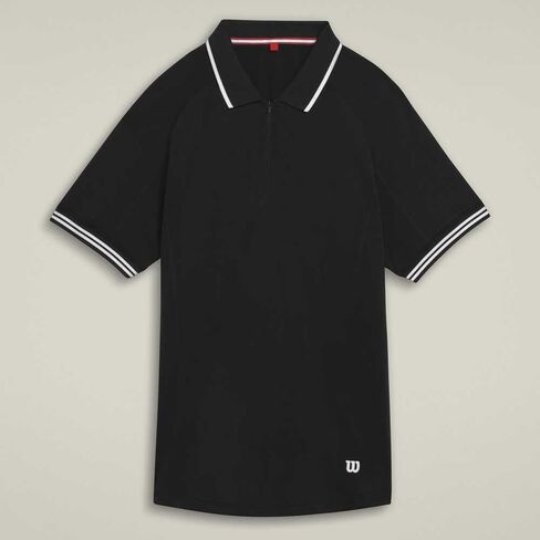 WILSON Player Seamless 2.0 Men's Tennis Polo - Black | Size L in Saudi Arabia