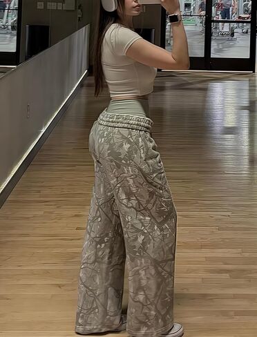 رجل Sweatpants كامو فضفاض ركض واسعة الساق المسار الصالة الرياضية فضفاضة كول عرق السراويل مرونة الخصر مع جيوب S-XXL in Kuwait