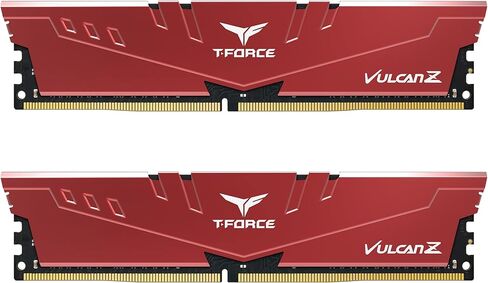 TEAMGROUP T-Force Vulcan Z DDR4 32GB Kit (2x16GB) 3200MHz (PC4-25600) CL16 Desktop Memory Module Ram Black TLZBD432G3200HC16FDC01 in Saudi Arabia