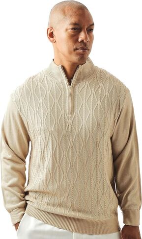 Stacy Adams Men's Sweater, Solid Cable Knit Twist in Saudi Arabia