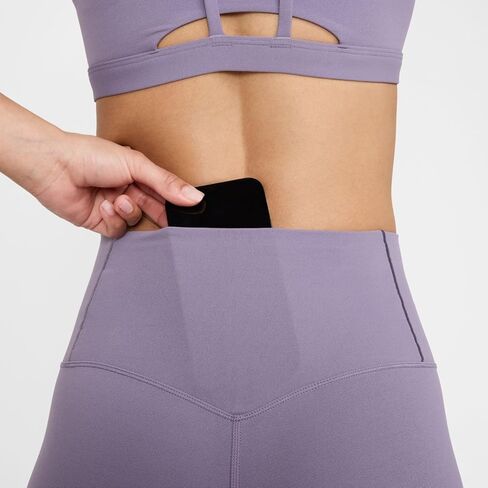 Nike Zenvy Women's Gentle-Support Mid-Rise 7/8 Leggings (DQ6015-509, Daybreak/Black) Size Large in Saudi Arabia