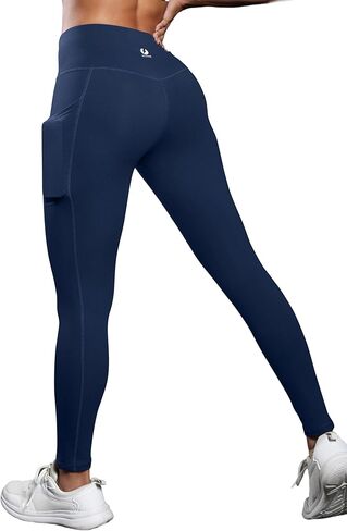 ICTIVE Women Workout Pants with Tummy Control High Waist Tight Fit Yoga Running Pilates Fitness Leggings with Pockets in Saudi Arabia