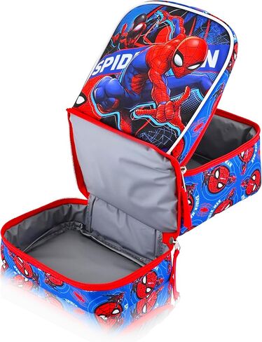 Marvel Avengers Backpack with Lunch Bag Set - Bundle of 16" School Bag, Spiderman Lunch Box, Water Bottle, Stickers, More | Avengers School Supplies for Kids in Saudi Arabia