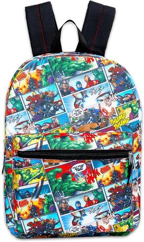Marvel Avengers Backpack with Lunch Bag Set - Bundle of 16" School Bag, Spiderman Lunch Box, Water Bottle, Stickers, More | Avengers School Supplies for Kids in Saudi Arabia
