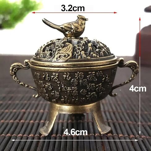 Mini Zinc Alloy Incense Holder with Magpie Design – Elegant Incense Burner for Home and Meditation in Saudi Arabia