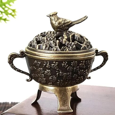 Mini Zinc Alloy Incense Holder with Magpie Design – Elegant Incense Burner for Home and Meditation in Saudi Arabia