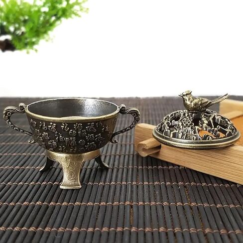 Mini Zinc Alloy Incense Holder with Magpie Design – Elegant Incense Burner for Home and Meditation in Saudi Arabia