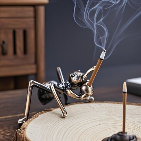 Ant Incense Stick Holder - Alloy Insence Base Burner Ash Catcher, Insense Stand, Ornament for Aromatherapy/Yoga/Meditation/Home Living Room Office Decor in Saudi Arabia