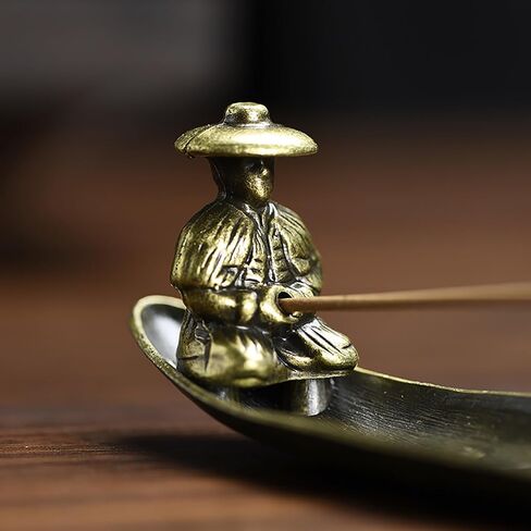 Creative Incense Holder Holder Boat Old Men Fishing Stick Burner Aromatherapy Ornament Home Decor in Saudi Arabia
