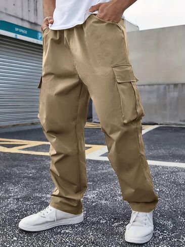 1-Piece Boys/Teenagers Cargo Pants: Solid Color Casual Outdoor Exercise Trousers in Saudi Arabia