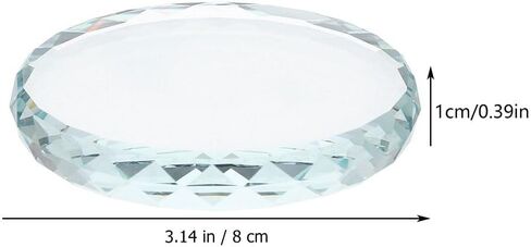 VOSAREA 2pcs Glass Display Base for Collectibles Ornament Stands and Handicrafts Lightweight Round Crystal Holder for Home Decoration and Craft Display in Saudi Arabia
