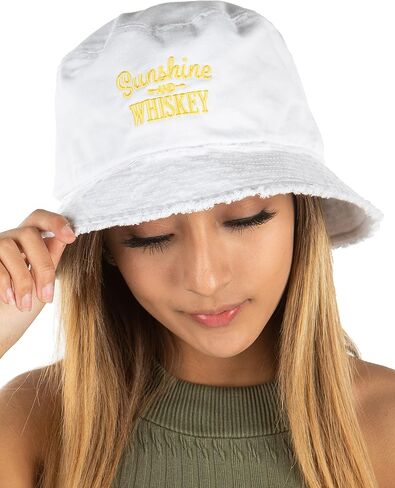 Funky Junque Bucket Hat for Women Embroidered Saying Outdoor Camping Hiking Fishing Safari Festival Boonie Cap Unisex Sun Hat in Saudi Arabia
