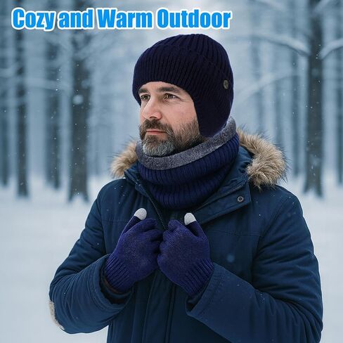 50 Pcs Winter Hats Gloves Set with Warm Socks Bulk for Women Men Homeless Knit Earflap Beanie Caps Scarves in Saudi Arabia