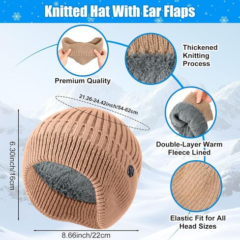 50 Pcs Winter Hats Gloves Set with Warm Socks Bulk for Women Men Homeless Knit Earflap Beanie Caps Scarves in Saudi Arabia