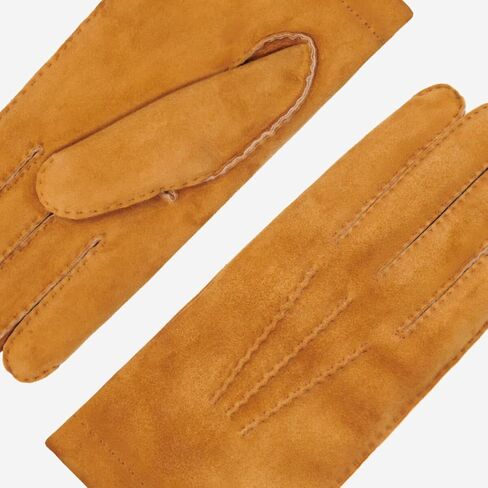 Fratelli Orsini Winter Gloves Beatrice for Women - Suede leather gloves with luxurious shearling lining - color Camel in Saudi Arabia
