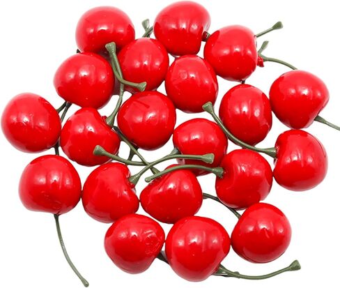 20 قطعة من فاكهة الكرز الاصطناعي الأحمر المزخرفة in Kuwait