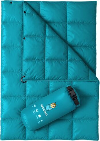 Puffy Blanket for Cold Weather - Down Camping Blanket with Sustainable Insulation, Lightweight & Warm Outdoor Camping Quilt, Water-Resistant, Compact & Packable in Saudi Arabia