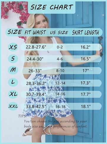 Mini Skirts for Women 2025 Casual Boho Floral Skorts Layered Hem A-Line Tennis Chiffon Shorts in Saudi Arabia
