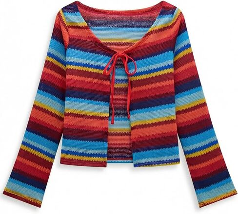 ZAFUL ملابس السباحة التستر قميص للنساء الكروشيه سترة ثوب السباحة تغطية طويلة الأكمام الغطاء العلوي in Saudi Arabia