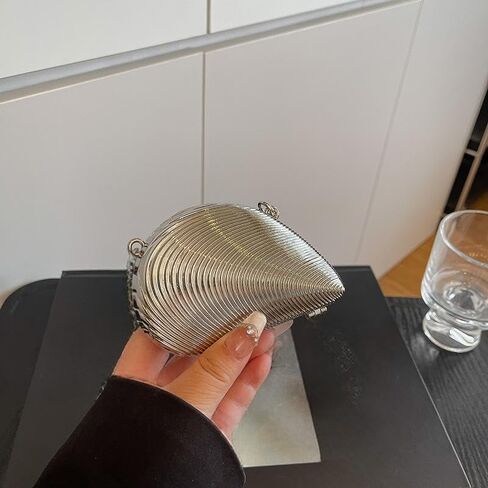 Waterdrop Metal Coin Purse, Mini Evening Clutch for Women, Creative Alloy Hard Shell Crossbody Bag, Party Handbag Gift in Saudi Arabia