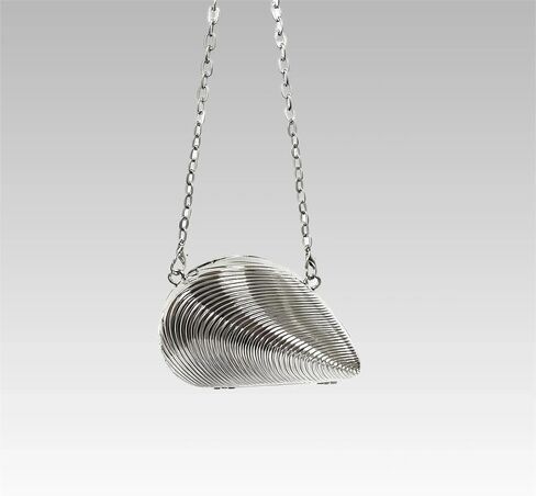 Waterdrop Metal Coin Purse, Mini Evening Clutch for Women, Creative Alloy Hard Shell Crossbody Bag, Party Handbag Gift in Saudi Arabia