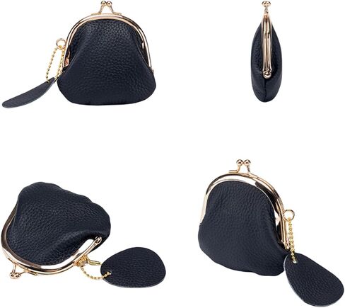 Vintage Metal Buckle Coin Purse Kiss Lock Bag Tiny Convenient Women's Coin Purse Put Earphone Coin (black) in Saudi Arabia