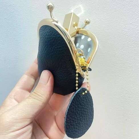 Vintage Metal Buckle Coin Purse Kiss Lock Bag Tiny Convenient Women's Coin Purse Put Earphone Coin (black) in Saudi Arabia