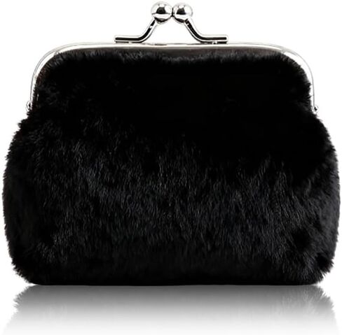 Zebra Fluffy Change Purse for Women Zebra Stripe Plush Coin Purse Cute Zebra Print Fuzzy Coin Pouch with Zipper Kawaii Animal Print Money Pouch for Traveling Shopping Small Fur Money Purse in Saudi Arabia
