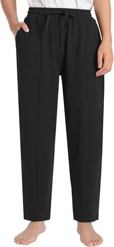Latuza Women's Petite Barrel Lounge Pants Petite Length Cotton Baggy Pants in Saudi Arabia