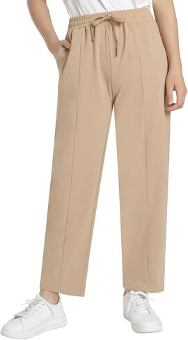 Latuza Women's Petite Barrel Lounge Pants Petite Length Cotton Baggy Pants in Saudi Arabia