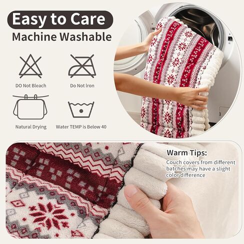 Plush Warm Sofa Cover, Pet Couch Cover for 2-3 Seater Sofas, Sofa Covers for Pet Washable, Non-Slip Christmas Couch Covers for Pets, Dog Couch Protectors for Christams(1PC,Black,27.6"×70.9") in Kuwait