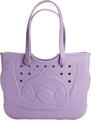 حقيبة حلوى مطاطية أرجوانية من Bioworld Disney Lilo & Stitch مقاس 16.5 بوصة مصنوعة من أسيتات إيثيلين-فاينيل (EVA). in Saudi Arabia