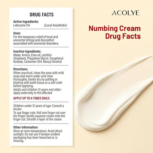 Numbing Cream Maximum Strength: 5% Lidocaine Local Anesthetic - Long Lasting with Menthol Arnica and Emu Oi 2oz/ 60g in Saudi Arabia