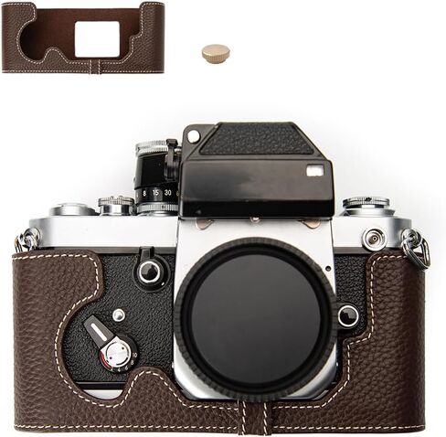 Handmade Genuine Leather Camera Protective Half Camera case, for Nikon F2 F2S F2A F2AS (Black) in Saudi Arabia