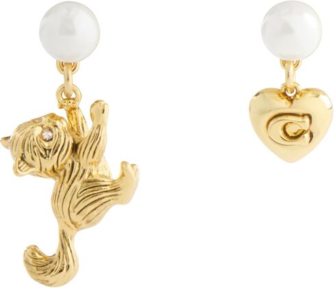 COACH Jewelry Women's Signature C Cat Pearl Earrings in Saudi Arabia