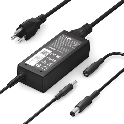 بديل جديد لشاحن 130 واط محمول ، USB C Type C GAN لـ Dell XPS 15 9510 9520 9500 ، XPS 17 9700 9710 9720 9730 مع سلك الطاقة 10FT (أسود) in Kuwait