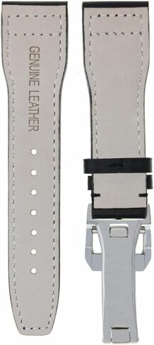 Ewatchparts 20-21-22-23mm حزام ساعة جلدي مع مشبك نشر متوافق مع IWC Pilot البرتغالي Top Gun in Kuwait
