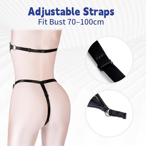 Bondage Lingerie Set Leather Bra Panties Chastity Underwear Sex Harness Adjustable Breast Strap Sexy Couple Restraints Toys in Saudi Arabia
