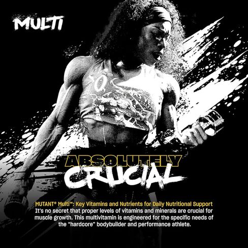 Mutant Multi - فيتامينات عالية الفعالية تحتوي على أكثر من 75 مكونًا تم تركيبها خصيصًا لرفع الأثقال، 60 قرصًا in Kuwait