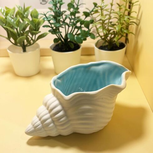 Seashell Decor Jewelry Dish,Ceramic Trinket Tray, Small Key Bowl, Beachy Room Decor Aesthetic,Cute Ceramic Sea Shell Holder for Rings Earrings Necklaces Keys in Saudi Arabia