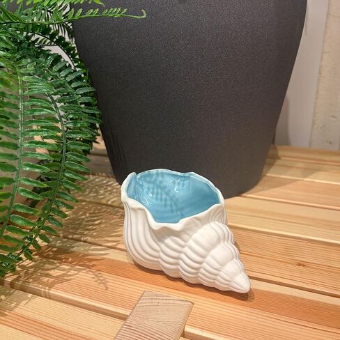 Seashell Decor Jewelry Dish,Ceramic Trinket Tray, Small Key Bowl, Beachy Room Decor Aesthetic,Cute Ceramic Sea Shell Holder for Rings Earrings Necklaces Keys in Saudi Arabia