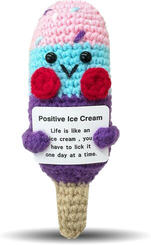 Mini Cupcake Emotional Support Crochet Doll Fun Gift for Best Friends, Positive Cupcake Crochet Inspiring Mental Health Gift for Family and Friends in Saudi Arabia