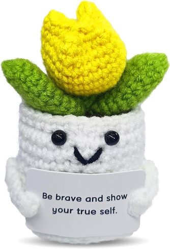 Mini Cupcake Emotional Support Crochet Doll Fun Gift for Best Friends, Positive Cupcake Crochet Inspiring Mental Health Gift for Family and Friends in Saudi Arabia