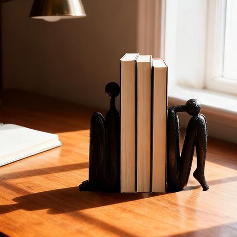 Thinker Bookends Book Stopper Holder Bookends for Shelves,Bookends for Heavy Books Office Decor,Home Decor,Office Desk in Saudi Arabia
